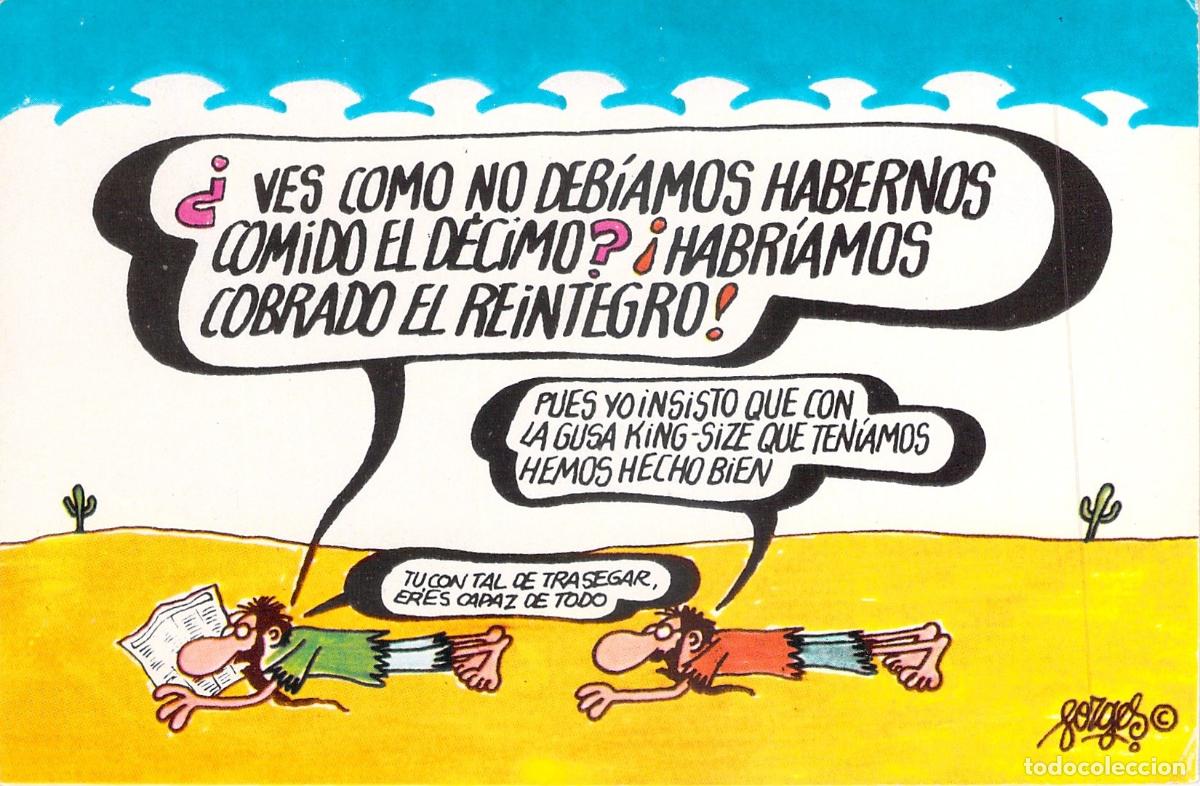 Postales: Postal de Humor Forges Loter&iacute;a Nacional Serie G N.&ordm; 3