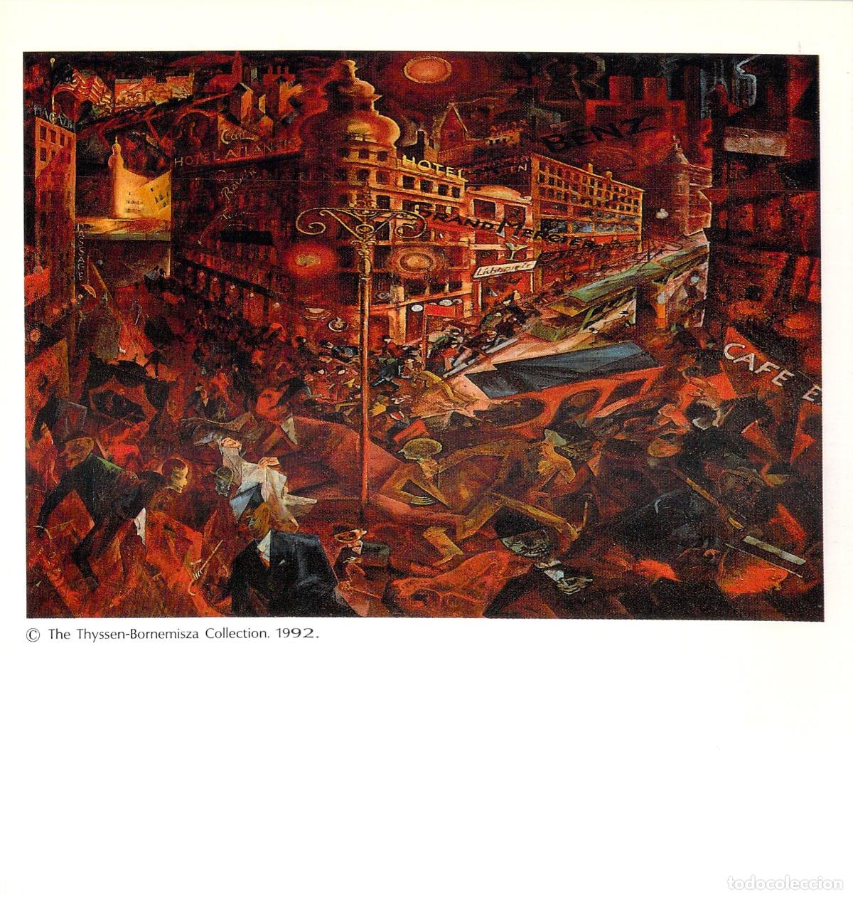 Postales: Postal Museo Thyssen Madrid Metr&oacute;polis George Grosz Arte