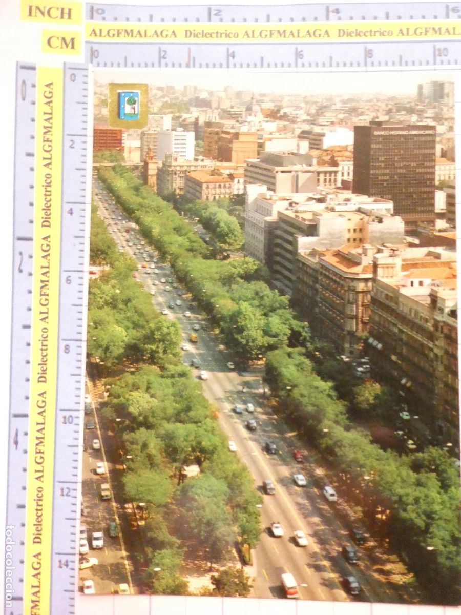 Postales: POSTAL DE MADRID. A&Ntilde;O 1975. PASEO DE LA CASTELLANA AEREA 224 ESCUDO ORO. 3895