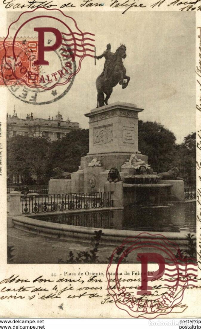 Postales: PLAZA DE ORIENTE, ESTATUA FELIPE IV