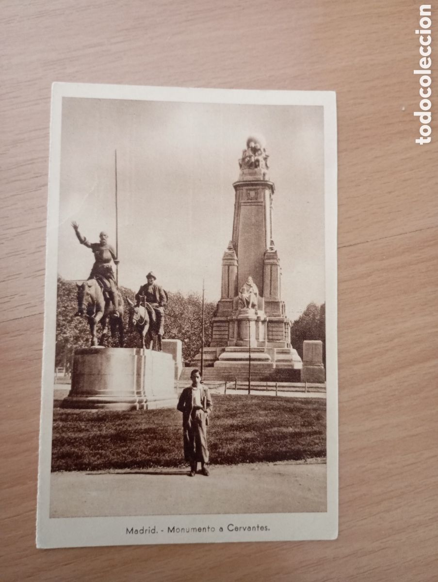 Postales: MADRID - MONUMENTO A CERVANTES - HELIOGR&Aacute;FICA ESPA&Ntilde;OLA