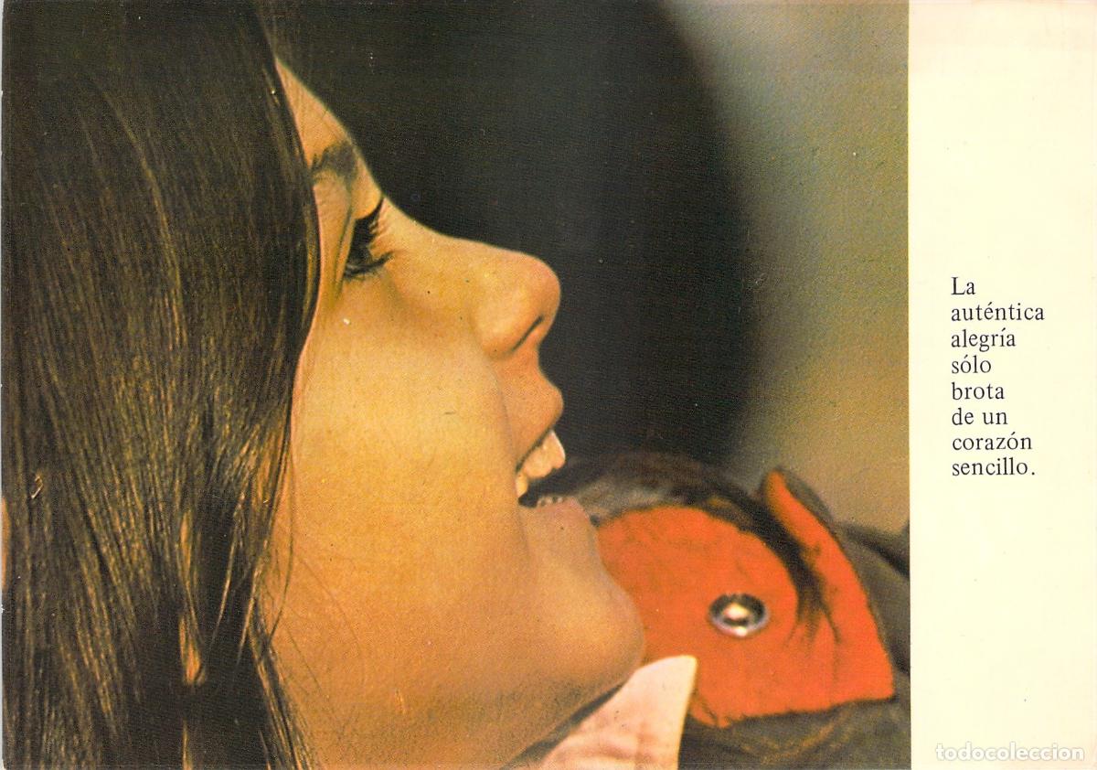 Postales: Postal Ilustrada con Retrato de Mujer y Frase Motivadora