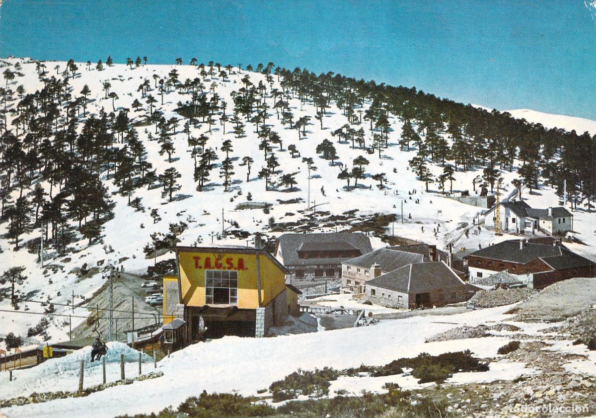 Postales: Postal del Puerto de Navacerrada Madrid Estaci&oacute;n del Telesilla