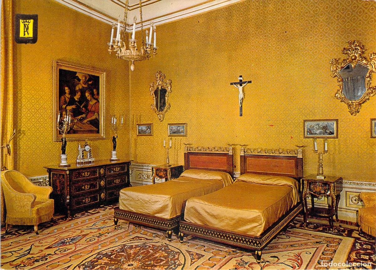 Postales: Postal Palacio de El Pardo Madrid Dormitorio Amarillo