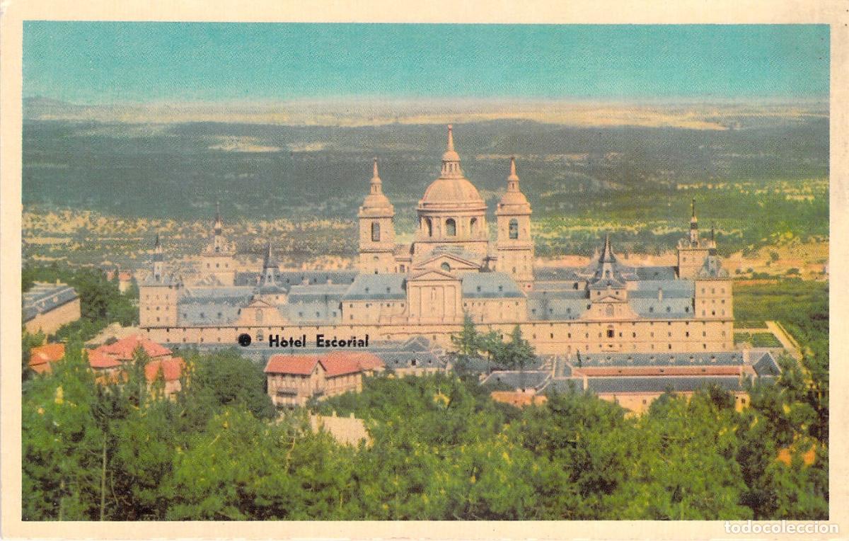 Postales: Postal de la Vista General del Monasterio de El Escorial, Madrid