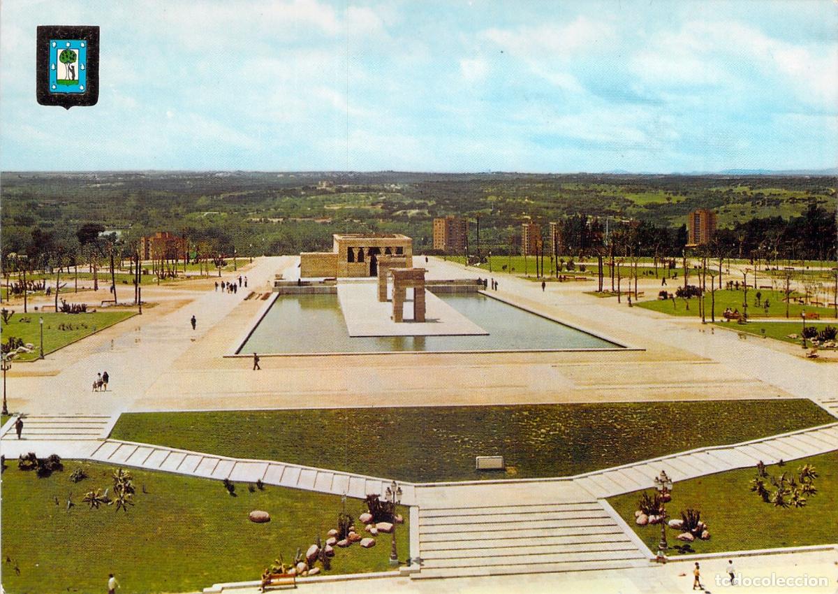 Postales: Postal de Madrid - Templo de Debod y Parque del Cuartel de la Monta&ntilde;a