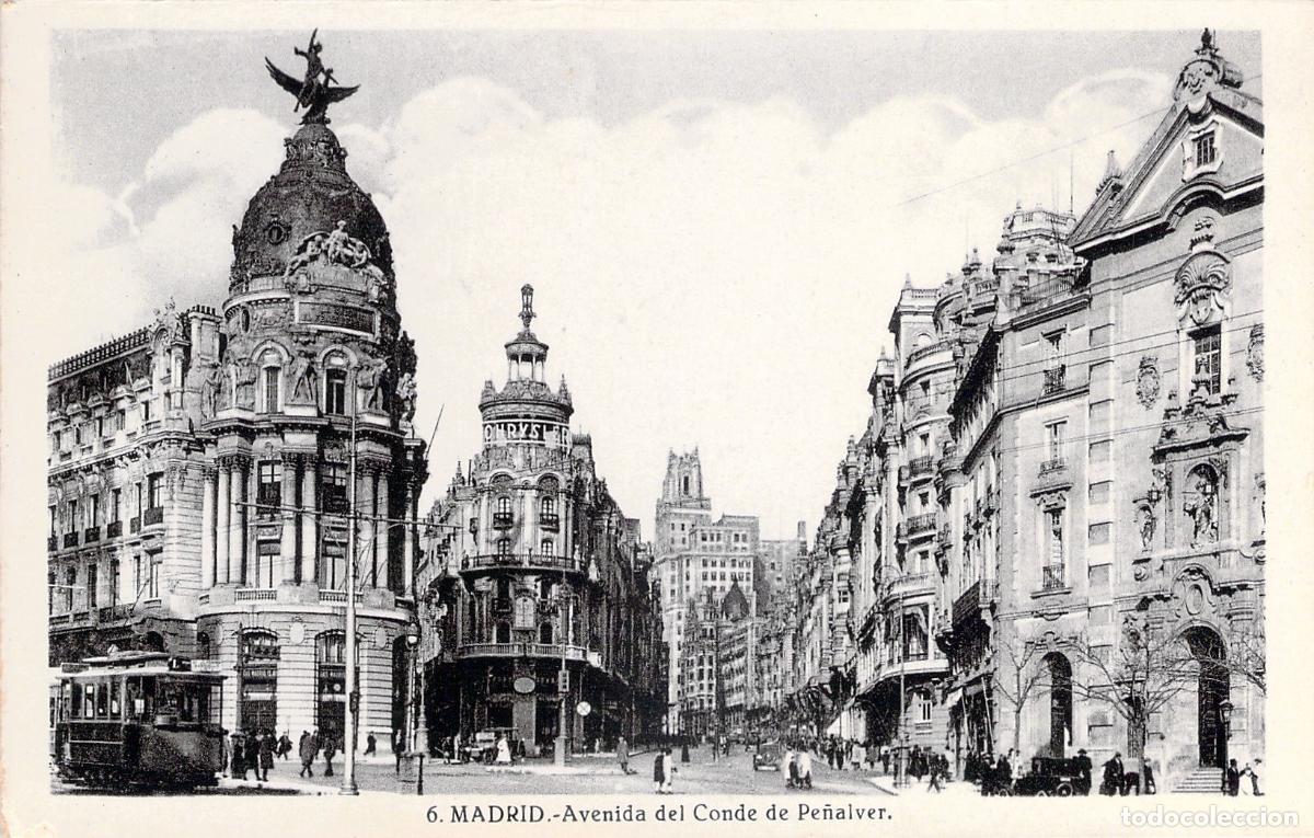 Postales: Postal de Madrid, Avenida del Conde de Pe&ntilde;alver y Edificio Metr&oacute;polis - Foto 1