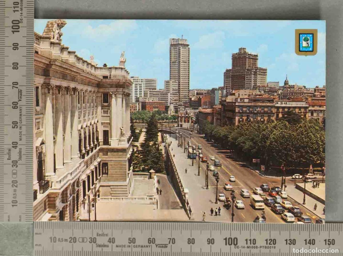 Postales: POSTAL. Madrid Calle Bail&eacute;n y Palacio Real - Ediciones L. Dom&iacute;nguez - Tarjeta Postal MADRID