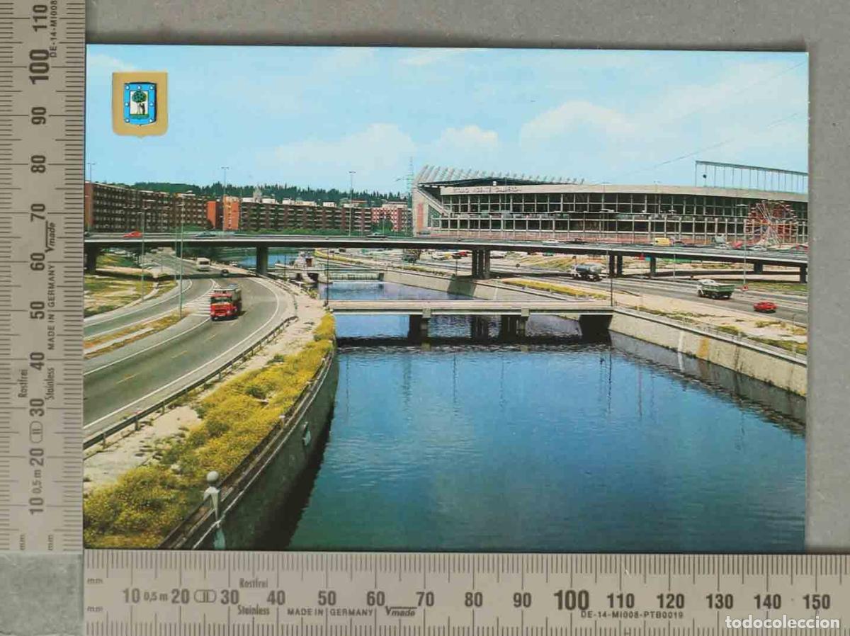 Postales: POSTAL. Estadio Vicente Calder&oacute;n Madrid R&iacute;o Manzanares - Ediciones Escudo de Oro MADRID