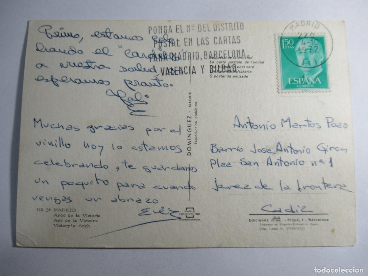 Postales: Madrid - Arco de la Victoria - Circulada - Foto 2