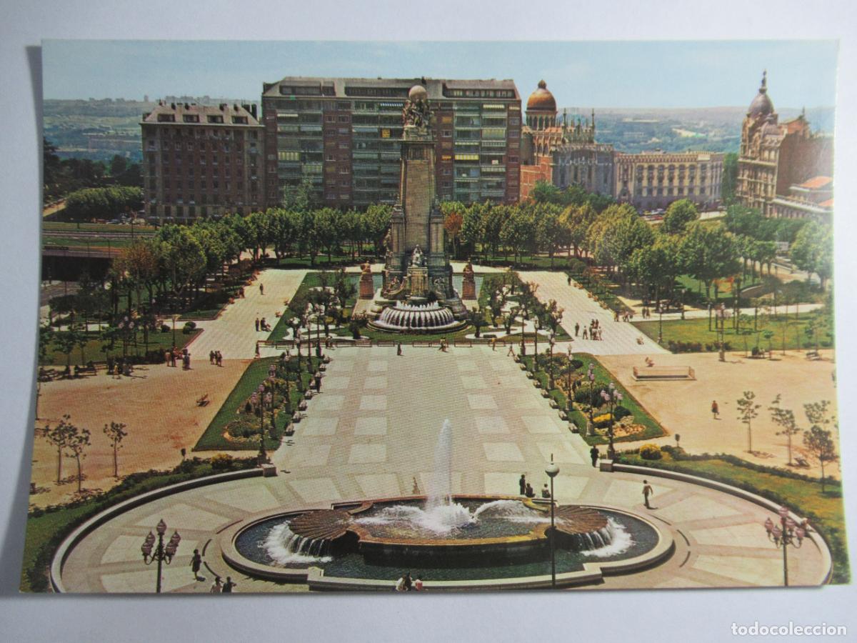 Postales: Madrid - Plaza de Espa&ntilde;a. Monumento a Cevantes - S/C