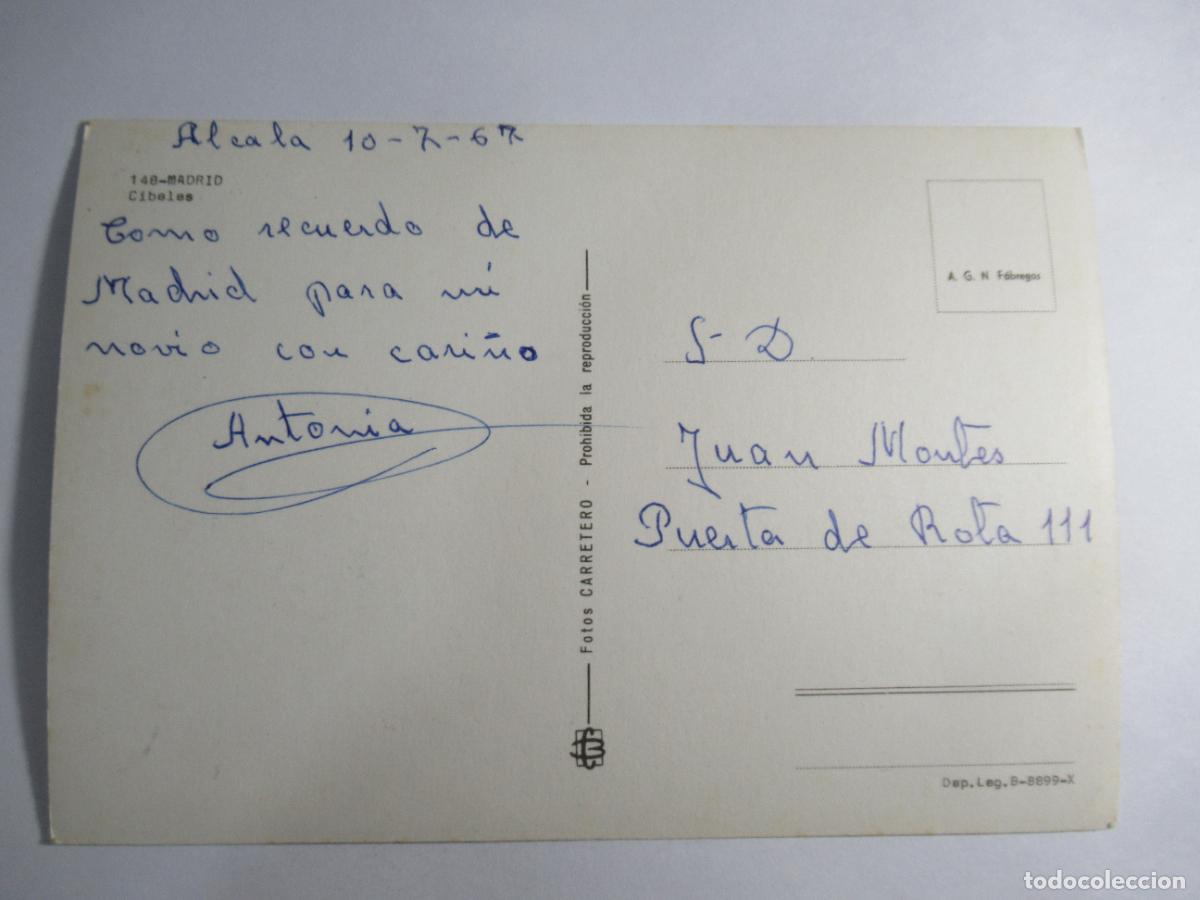 Postales: Madrid - Cibeles - Escrita - Foto 2