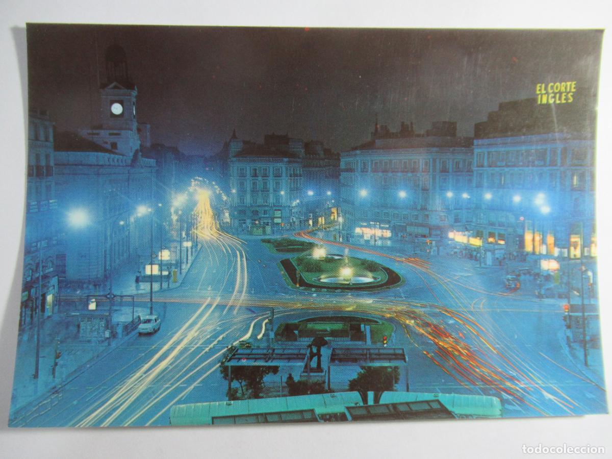Postales: Madrid - Puerta del Sol. Vista nocturna - S/C
