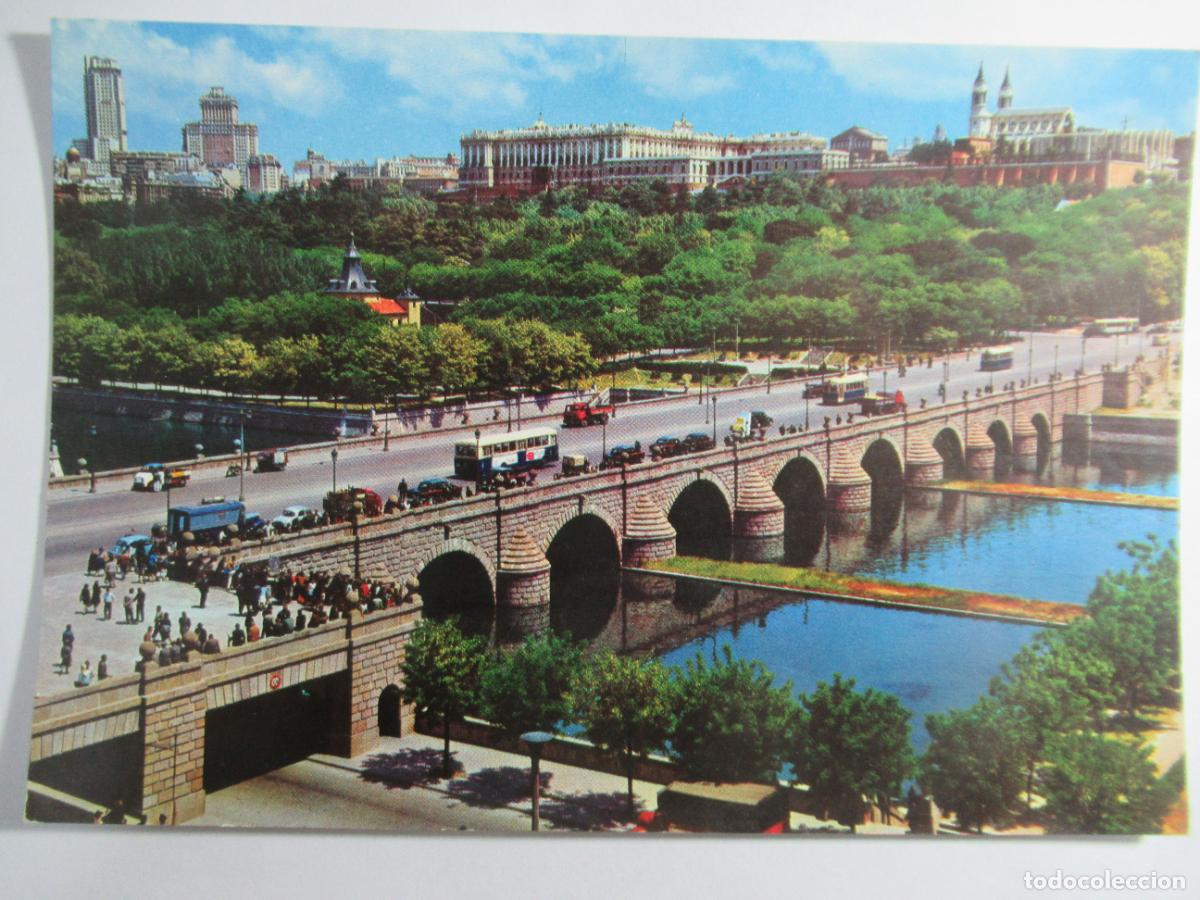 Postales: Madrid - Puente de Segovia sobre el r&iacute;o Manzanares - Escrita