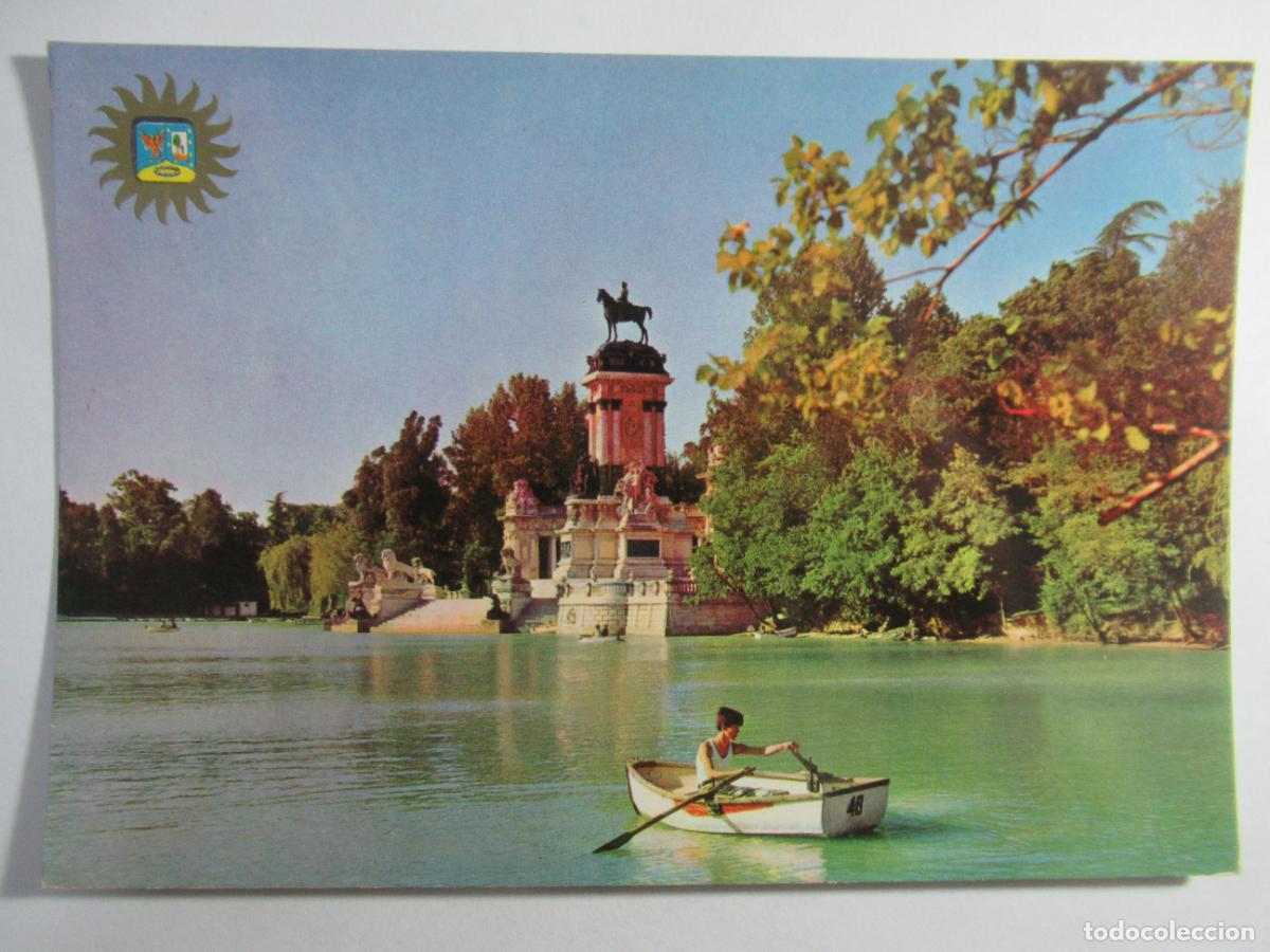 Postales: Madrid - Estanque del retiro - Circulada
