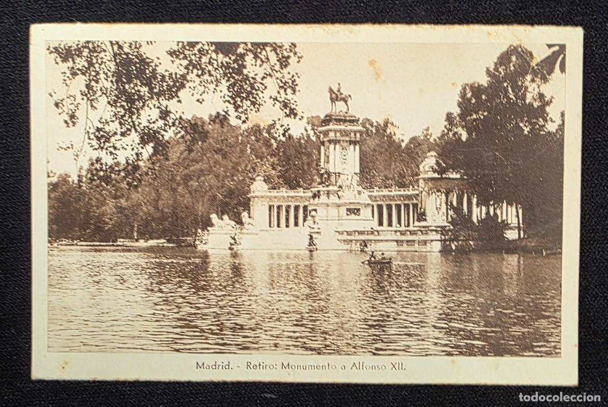 Postales: P.920 Postal antigua Madrid Parque del Retiro Monumento a Alfonso XII &ndash; Fotograf&iacute;a hist&oacute;rica