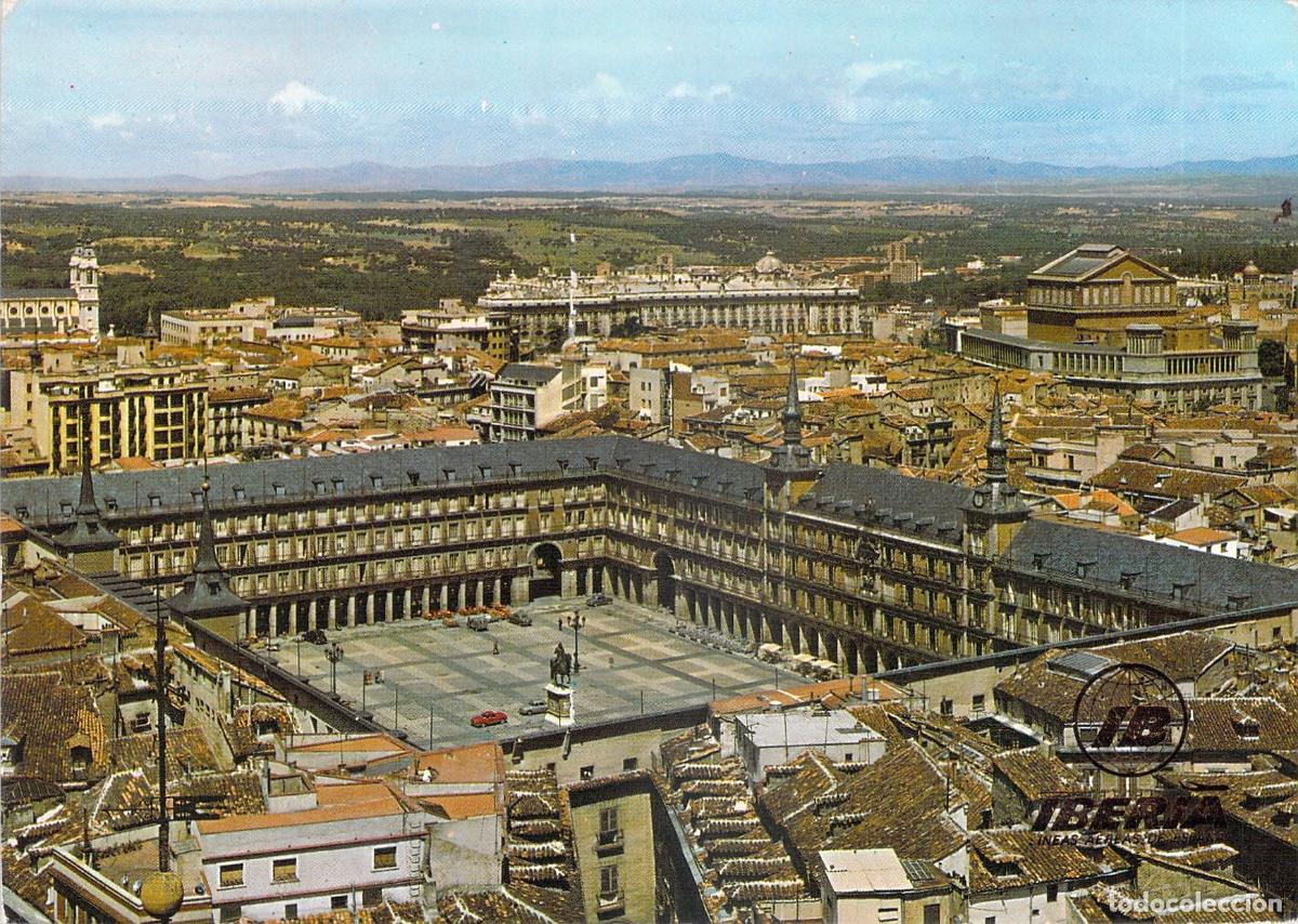 Postales: Postal de Madrid Plaza Mayor Vista A&eacute;rea Iberia