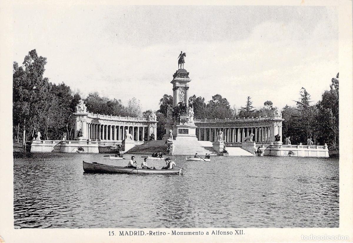 Postales: Postal de Madrid: Monumento a Alfonso XII en el Parque del Retiro