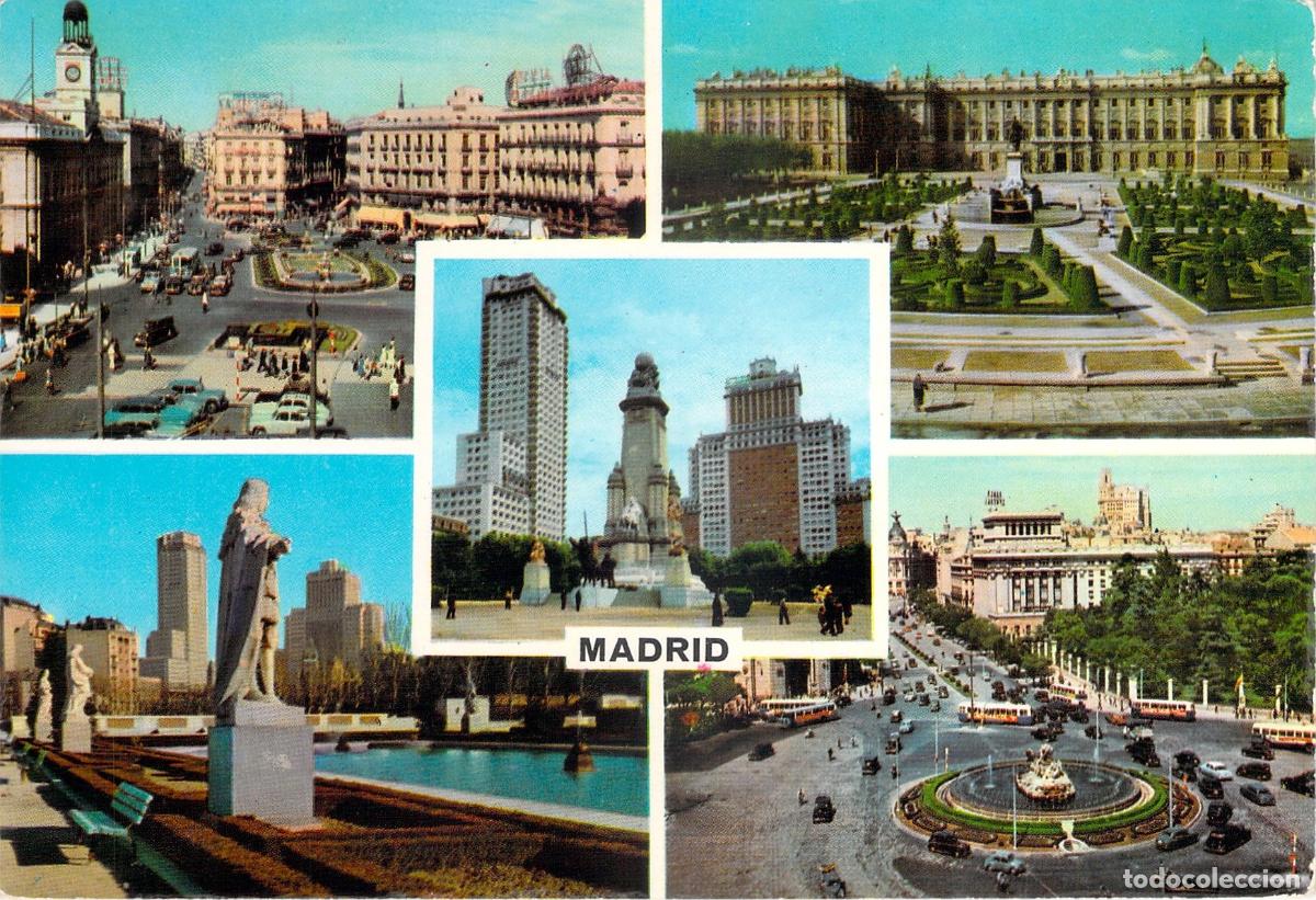 Postales: Postal Madrid Multivistas Puerta del Sol Palacio Real y Cibeles