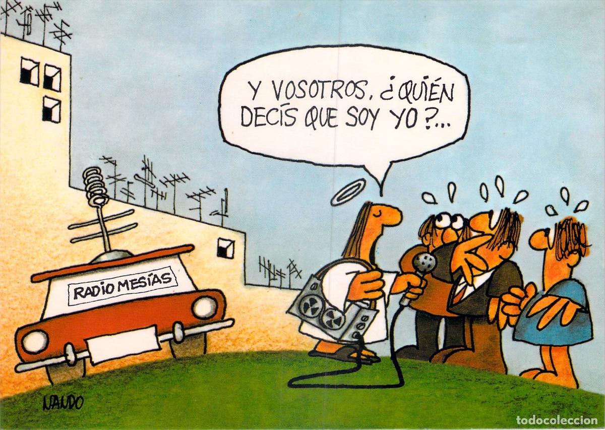 Postales: Postal de Humor Religioso Radio Mes&iacute;as por Nando