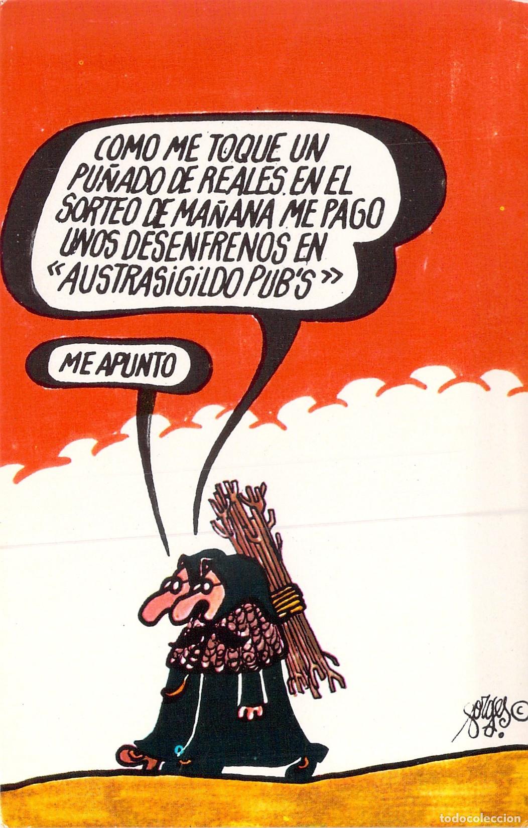 Postales: Postal Ilustraci&oacute;n de Forges Sorteo de Loter&iacute;a Nacional