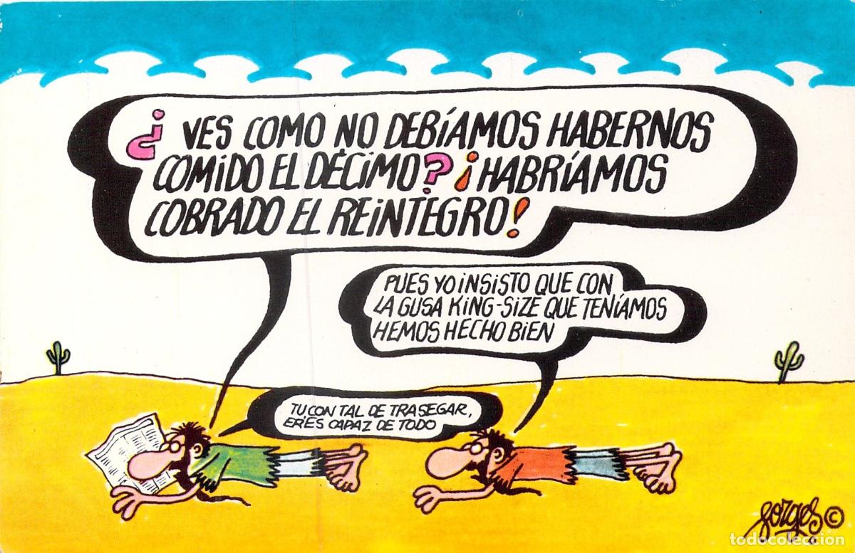 Postales: Postal de Humor de Forges - Loter&iacute;a Nacional de Espa&ntilde;a