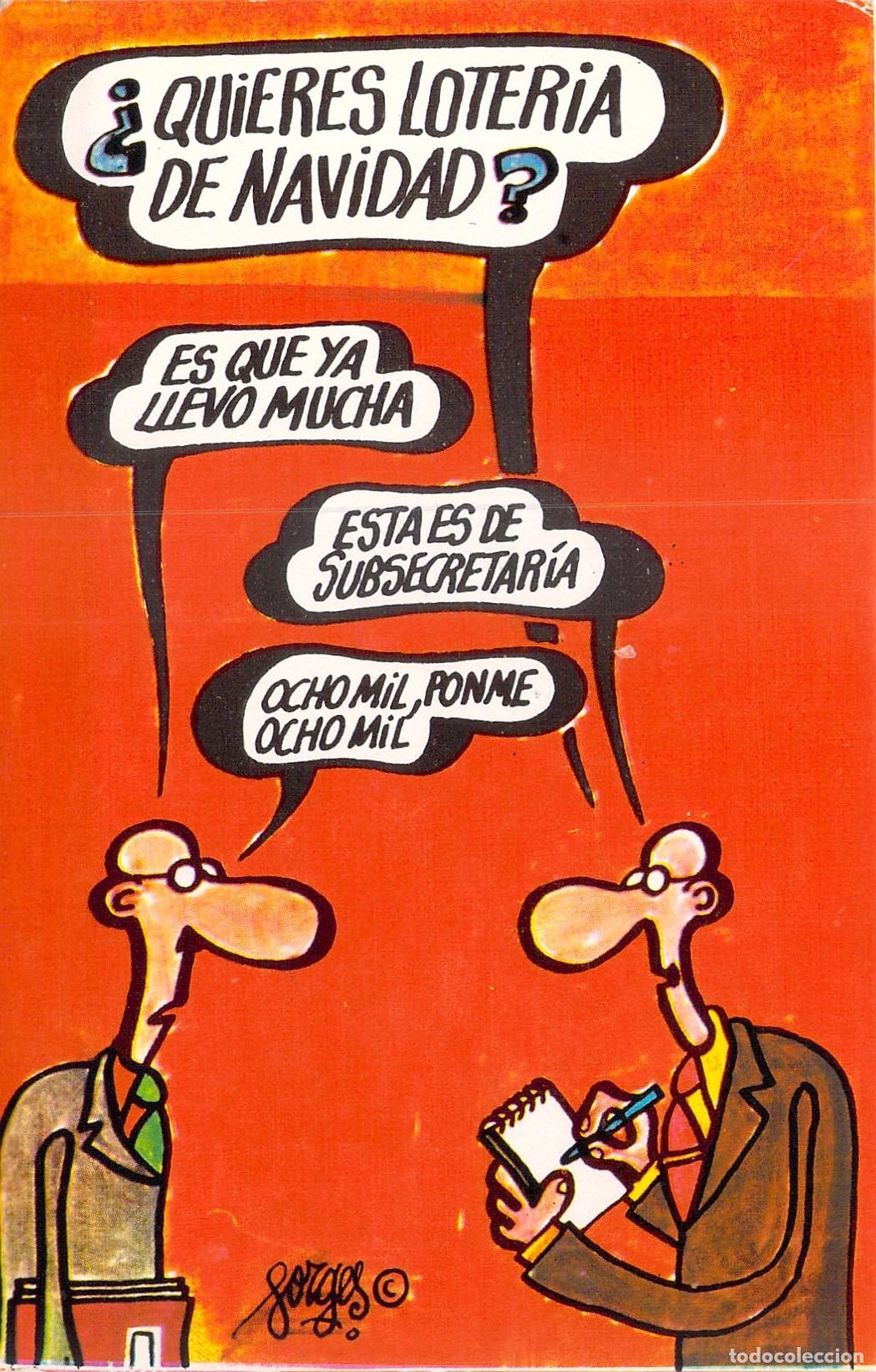 Postales: Postal Humor&iacute;stica de Forges Loter&iacute;a de Navidad