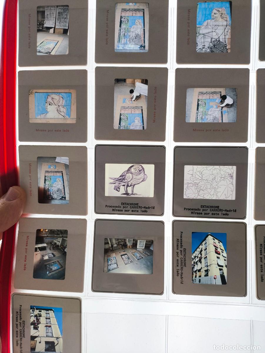 Postales: 1981-22 DIAPOSITIVAS INAUGURACI&Oacute;N POR TIERNO GALV&Aacute;N DE LOS MURALES EN HONOR A PICASSO Y PEPE ISBERT