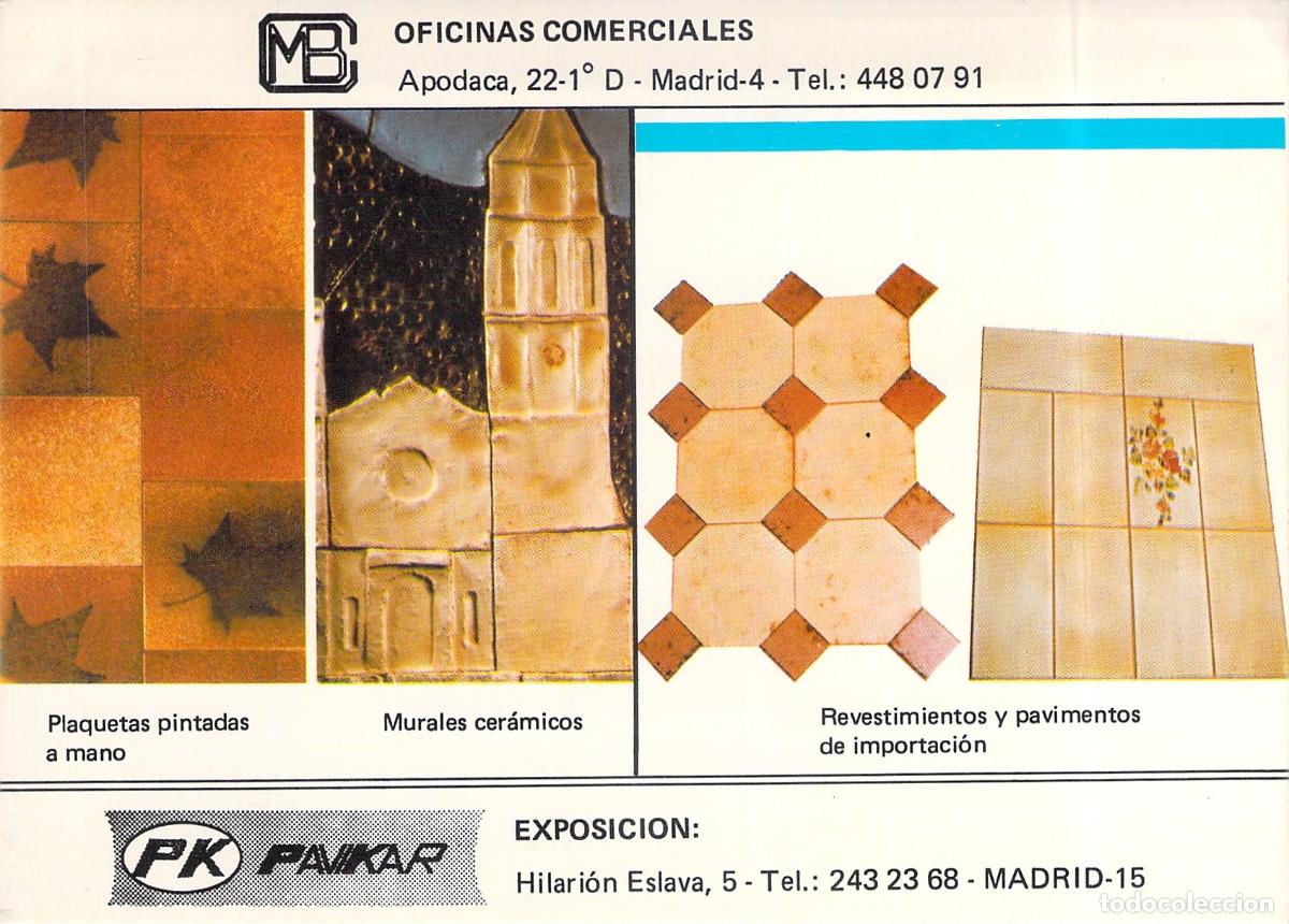 Postales: Postal Publicitaria de Cer&aacute;micas y Pavimentos Pavikar en Madrid
