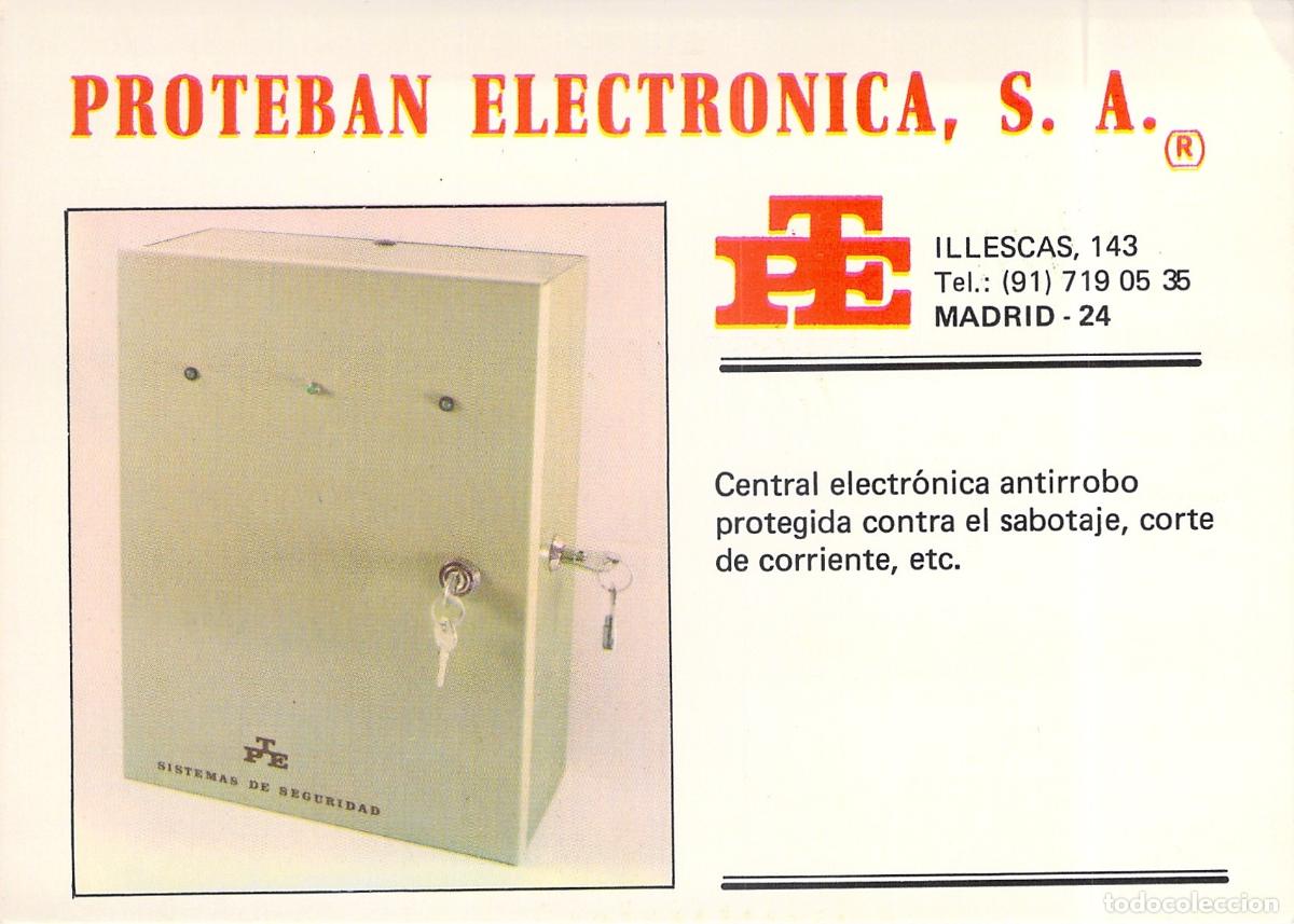 Postales: Postal Publicitaria de Proteban Electr&oacute;nica - Central de Seguridad
