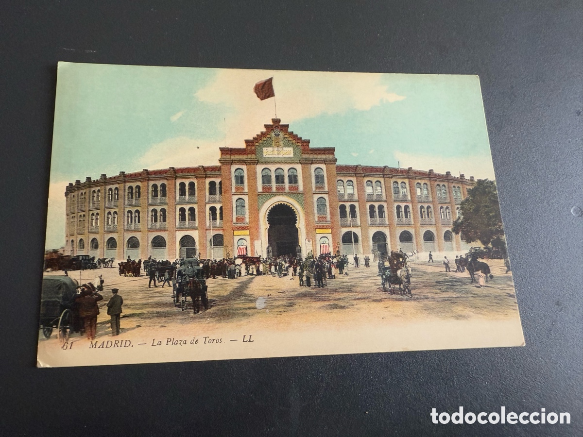 Postales: Postal. MADRID. 61- LA PLAZA DE TOROS. Coloreada