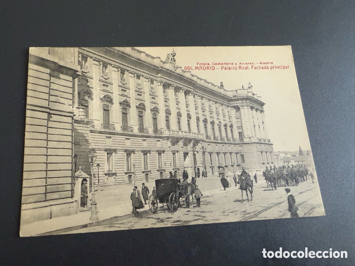 Postales: Postal. MADRID. 691- Palacio Real. Fachada principal. Fototipia. CASTA&Ntilde;EIRA