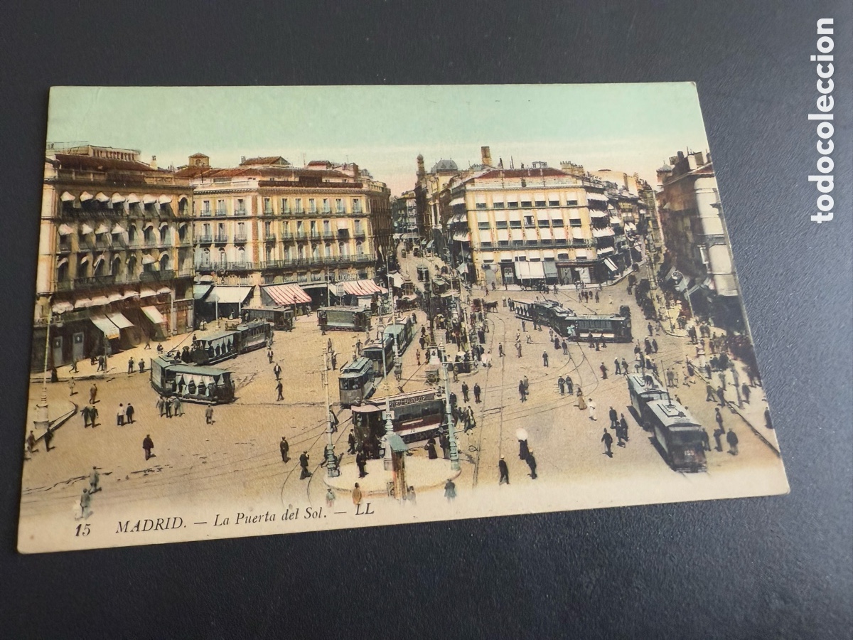 Postales: Postal. MADRID. 15- LA PUERTA DEL SOL Coloreada - Foto 1