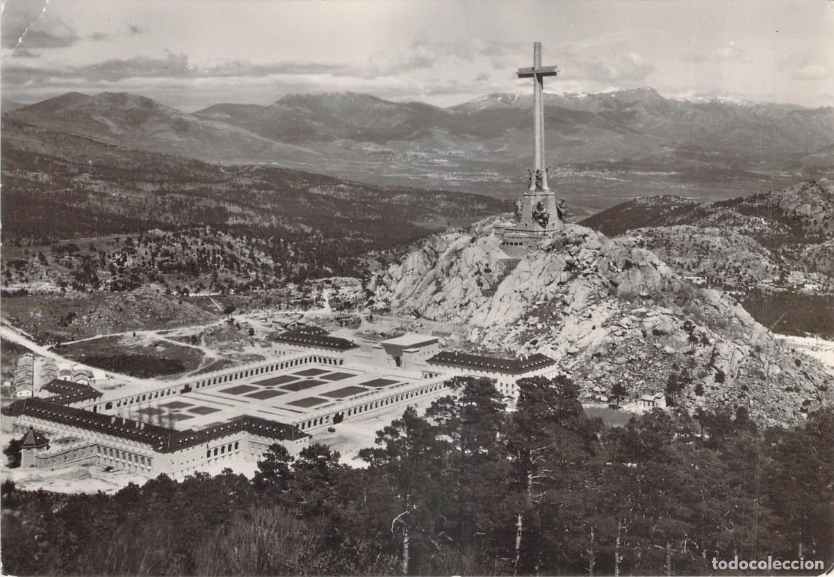 Postales: Postal Valle de los Ca&iacute;dos Madrid, Vista General de la Cruz y el Monumento