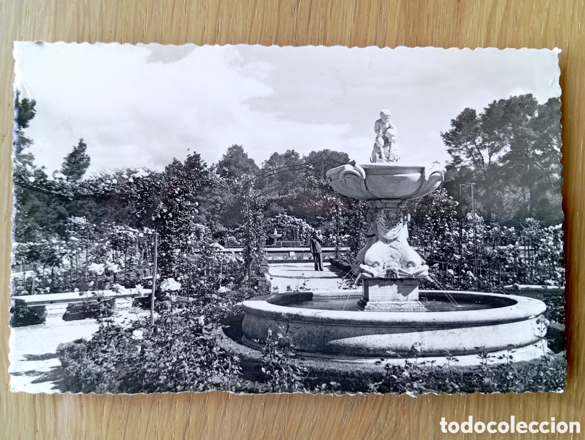 Postales: POSTAL MADRID PARQUE DEL RETIRO JARDINES ROSALEDA GARC&Iacute;A GARRABELLA 73 SIN CIRCULAR