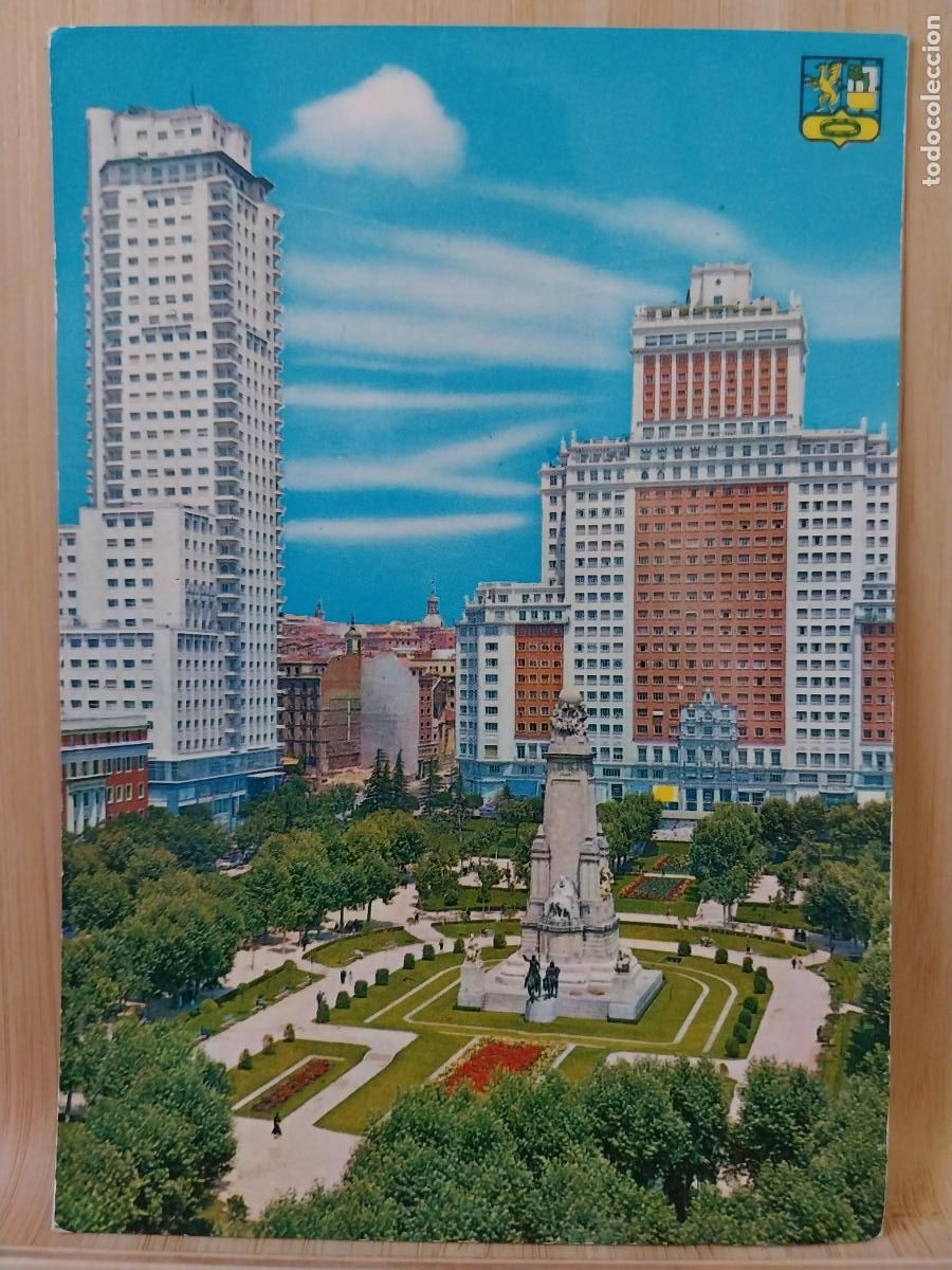 Postales: PLAZA ESPA&Ntilde;A MADRID ED BEASCOA 107 ESCRITA A&Ntilde;O 1963 ANIMADA ORIGINAL