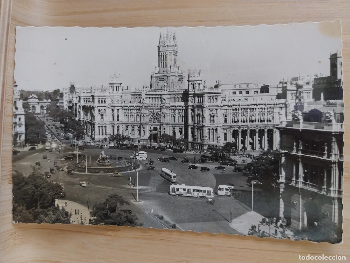 Postales: PLAZA CIBELES MADRID 6 ED GARRABELLA ESCRITA COCHES CL&Aacute;SICOS MANCHADA