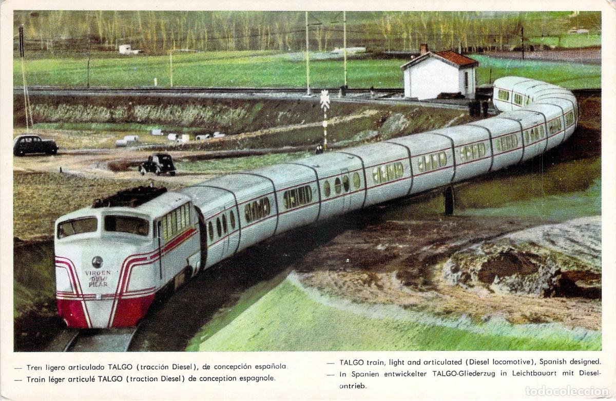 Postales: Postal Tren Articulado TALGO Virgen del Pilar RENFE