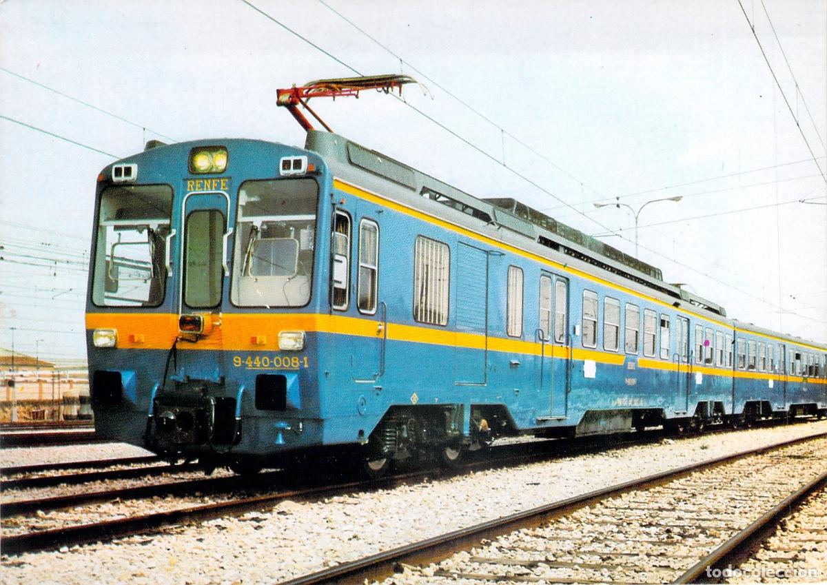 Postales: Postal Tren RENFE Unidad El&eacute;ctrica Serie 440 Colecci&oacute;n TE-5