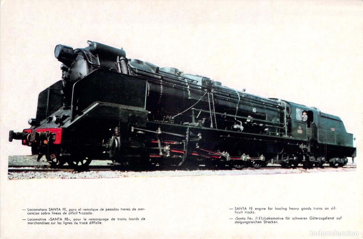 Postales: Postal de Locomotora de Vapor Santa Fe de RENFE