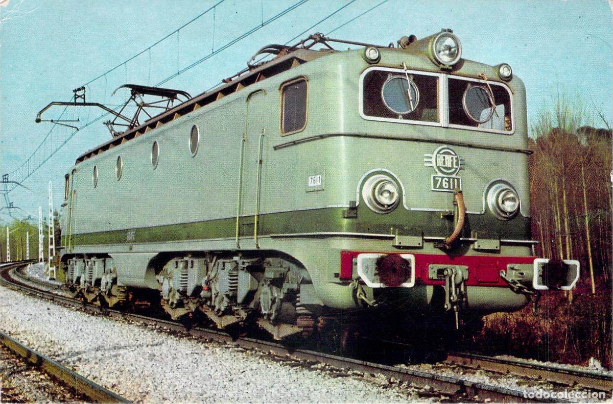 Postales: Postal Locomotora El&eacute;ctrica Renfe Serie 7600 Co+Co