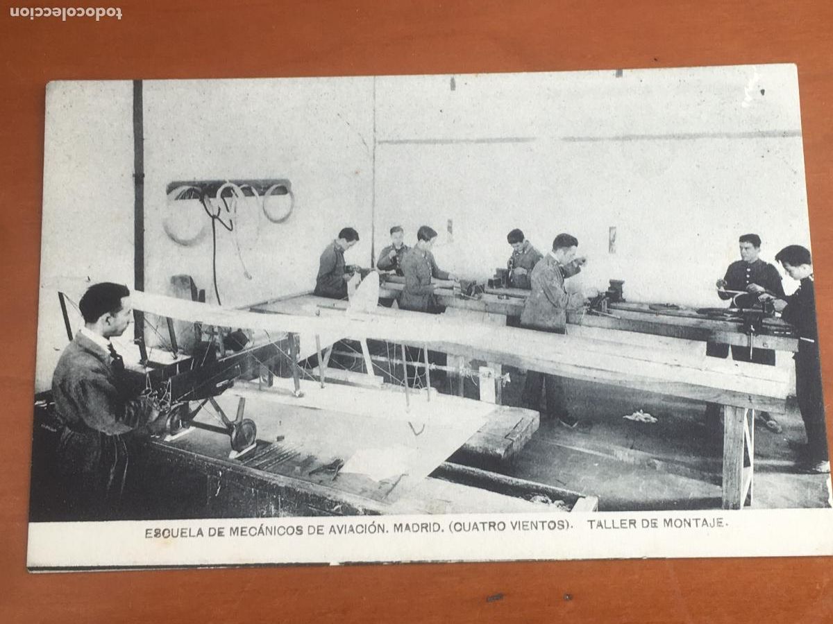 Postales: madrid 1926 exposicion de aeronautica aviacion militar cuatro vientos taller montaje postal original