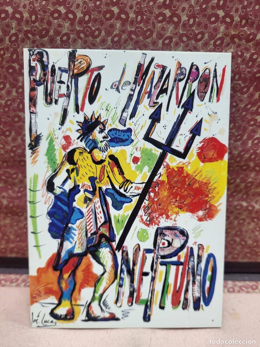 Postales: POSTAL PUERTO DE MAZARRON NEPTUNO JOSE LUCAS 1992