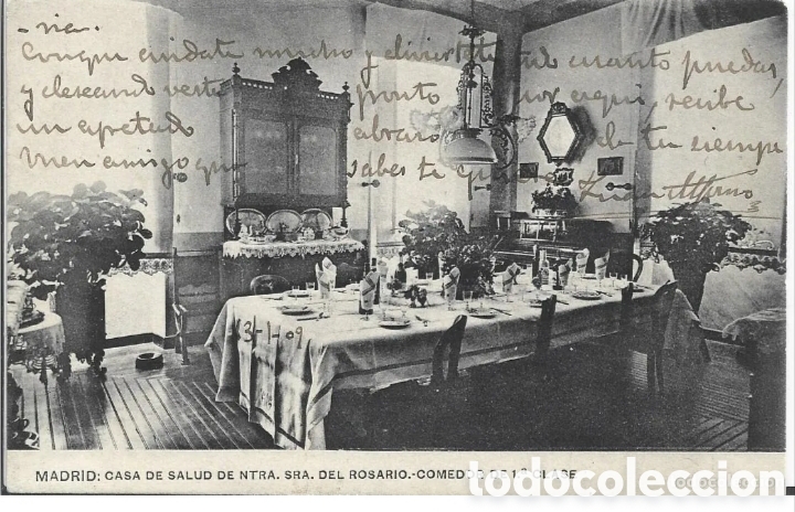 Postales: MADRID - CASA DE SALUD DE NTRA. SRA. DEL ROSARIO - COMEDOR DE 1a CLASE