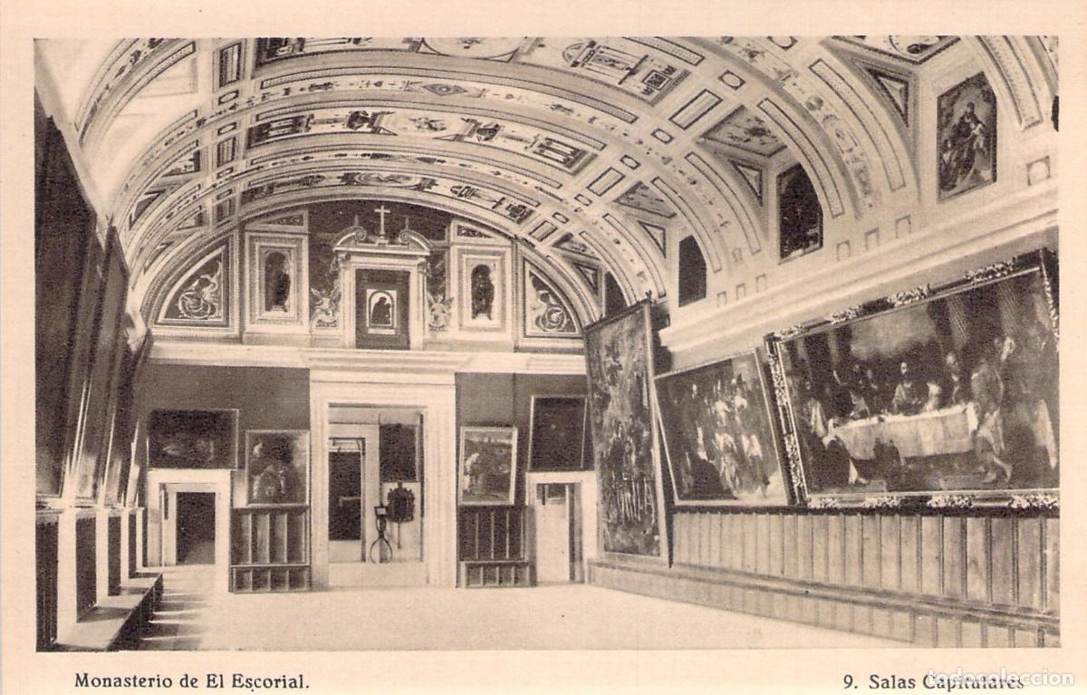Postales: Postal del Monasterio de El Escorial, Salas Capitulares, Madrid