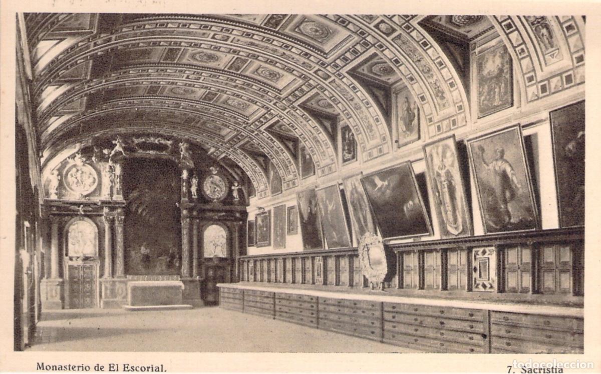 Postales: Postal de la Sacrist&iacute;a del Monasterio de El Escorial, Madrid