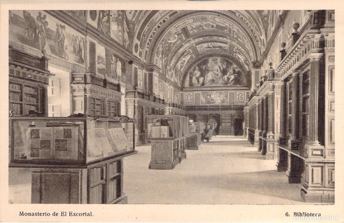 Postales: Postal Monasterio de El Escorial - Interior de la Real Biblioteca
