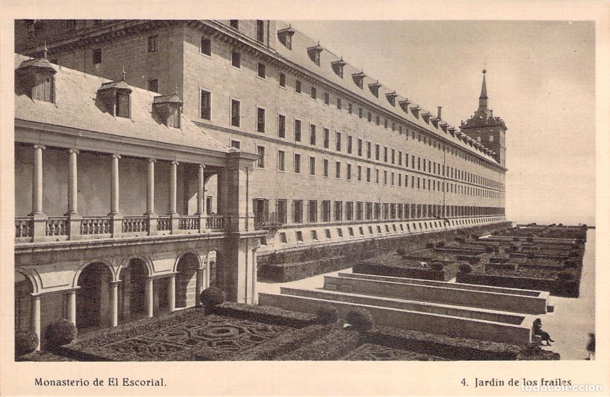 Postales: Postal Monasterio de El Escorial Jard&iacute;n de los Frailes Hauser y Menet