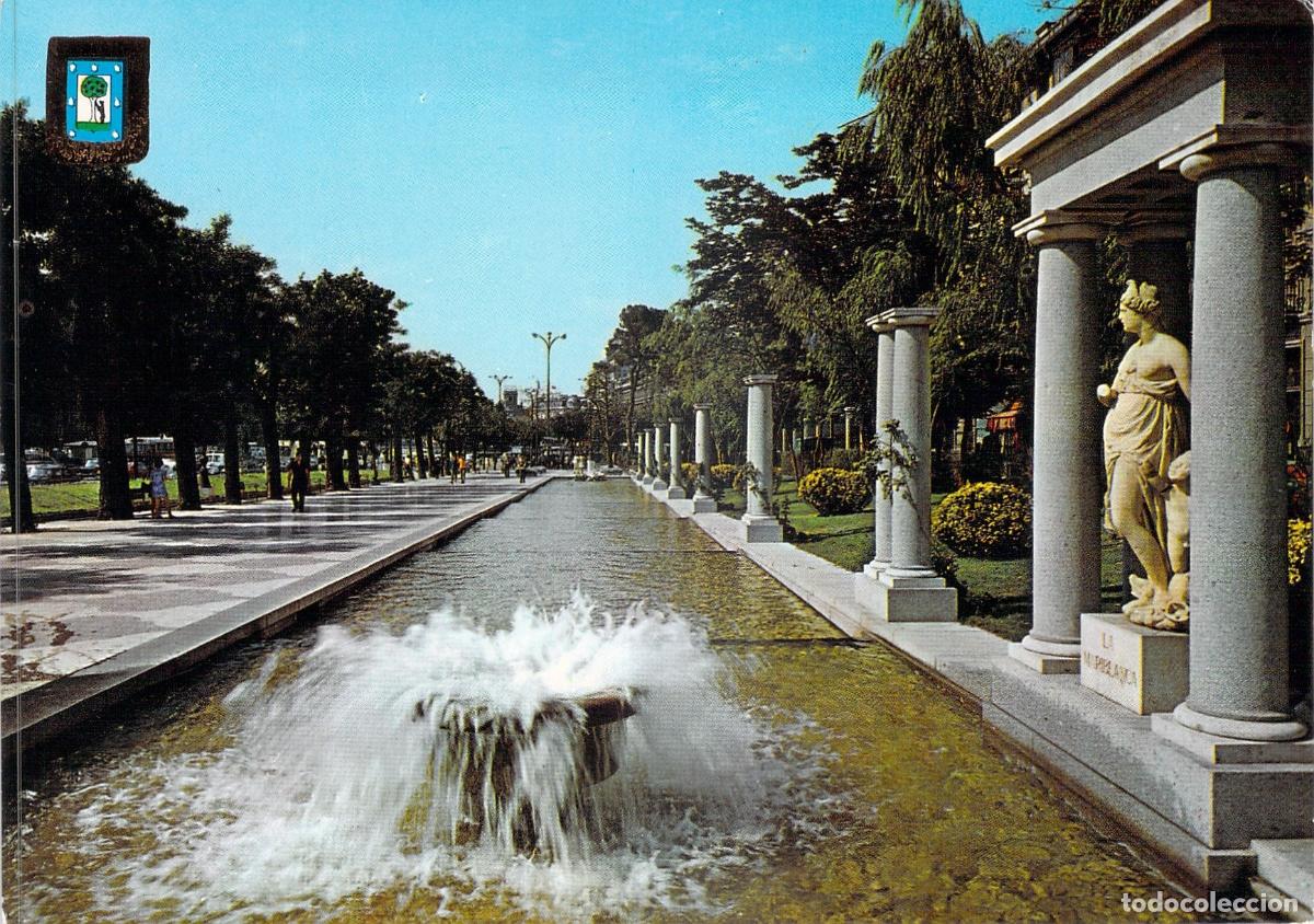 Postales: Postal de Madrid: Paseo de Recoletos y Estatua de la Mariblanca