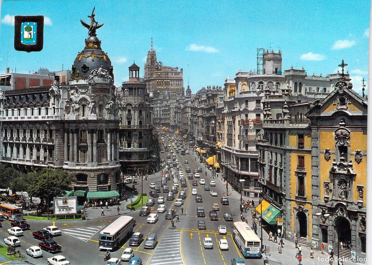 Postales: Postal de Madrid: Edificio El F&eacute;nix y Avenida de Jos&eacute; Antonio